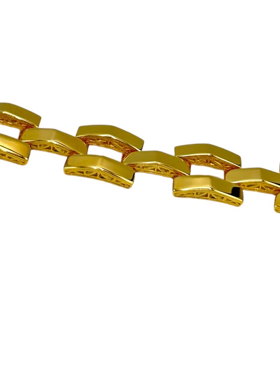 Bracelet Camrose & Kross Reproduction Certifiée - Maille Dorée, Taille 7 Pouces, Vintage