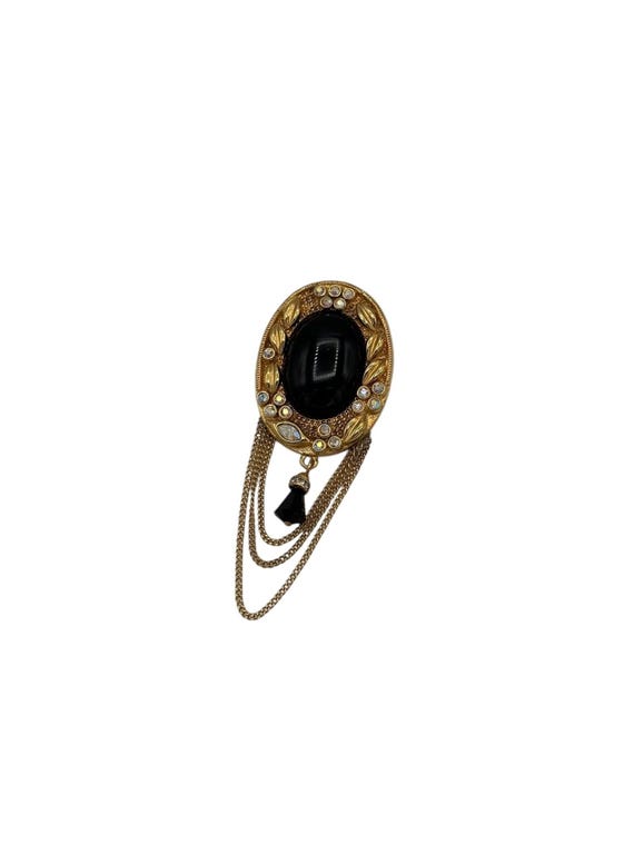 KJL Kenneth Jay Lane Victorian Revival Brooch Ova… - image 4
