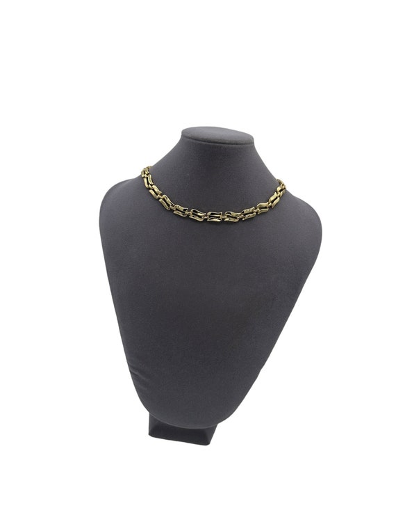 Monet Vintage Jewelry Gold Shiny Link Chain Choke… - image 3