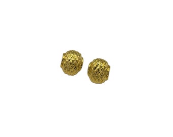Napier vintage Jewelry Boucles d'oreilles clip demi-créoles en or matelassées classiques en or