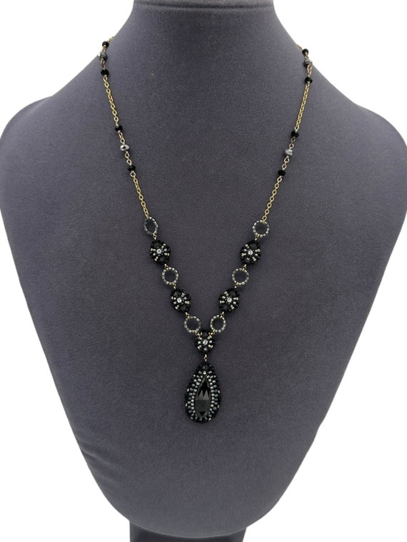 Miguel Ases Designer Black Teardrop Beaded Strand… - image 4