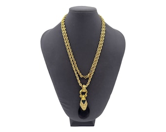 Nolan Miller Faceted Purple Teardrop DeMedici Pendant Gold Rope Necklace | Nolan Miller Jewelry