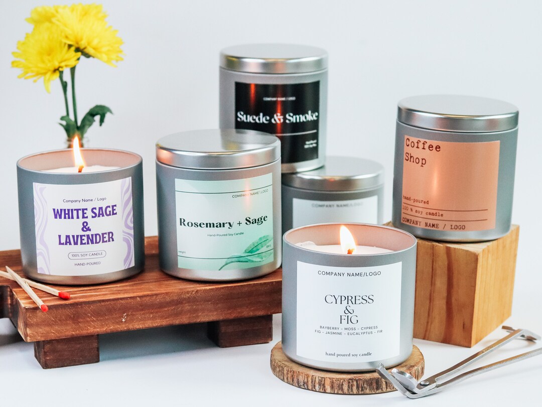 Wholesale Candles Luxury Candles Bulk Candles 9 Silver Soy Candles Hand