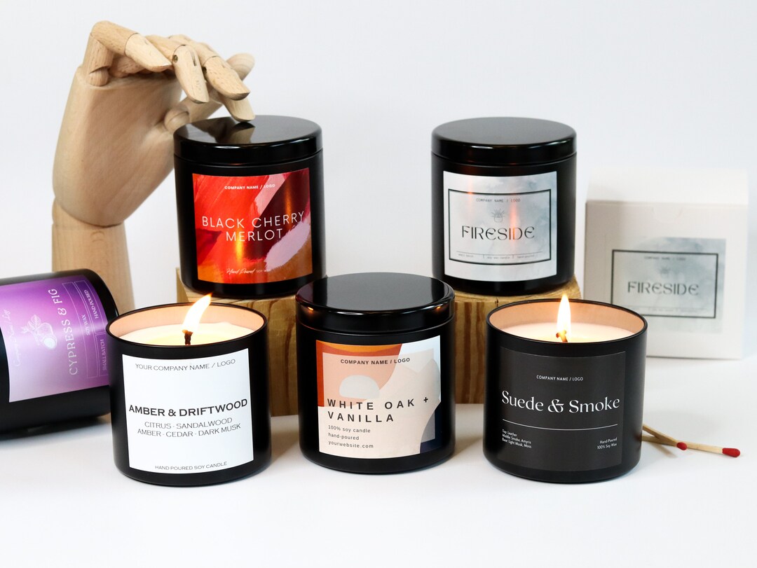 Wholesale Candles Luxury Candles Bulk Candles 9 Black Soy Candles Hand
