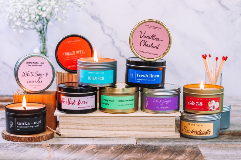 Wholesale 8 oz. Soy Candles . Private Label Candles. Custom Etsy