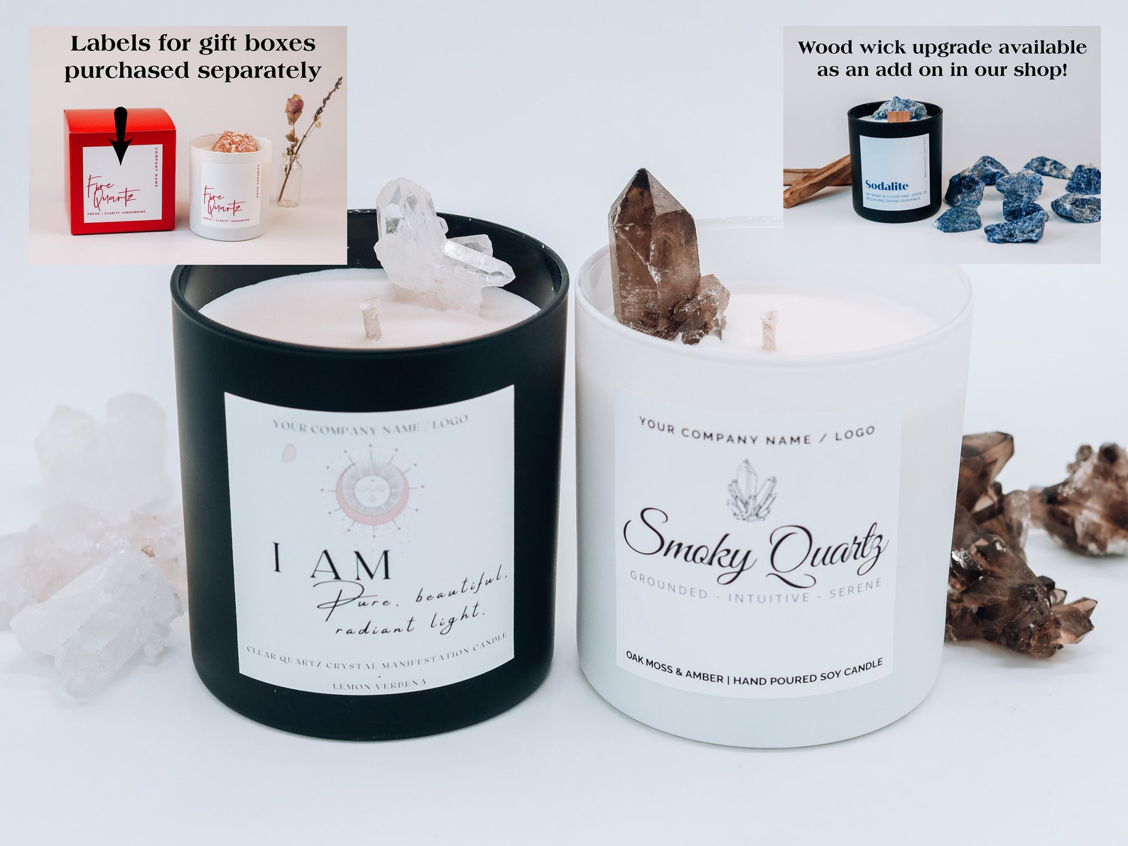 Wholesale Soy Candles With Crystals Sold in Sets of 10 Etsy