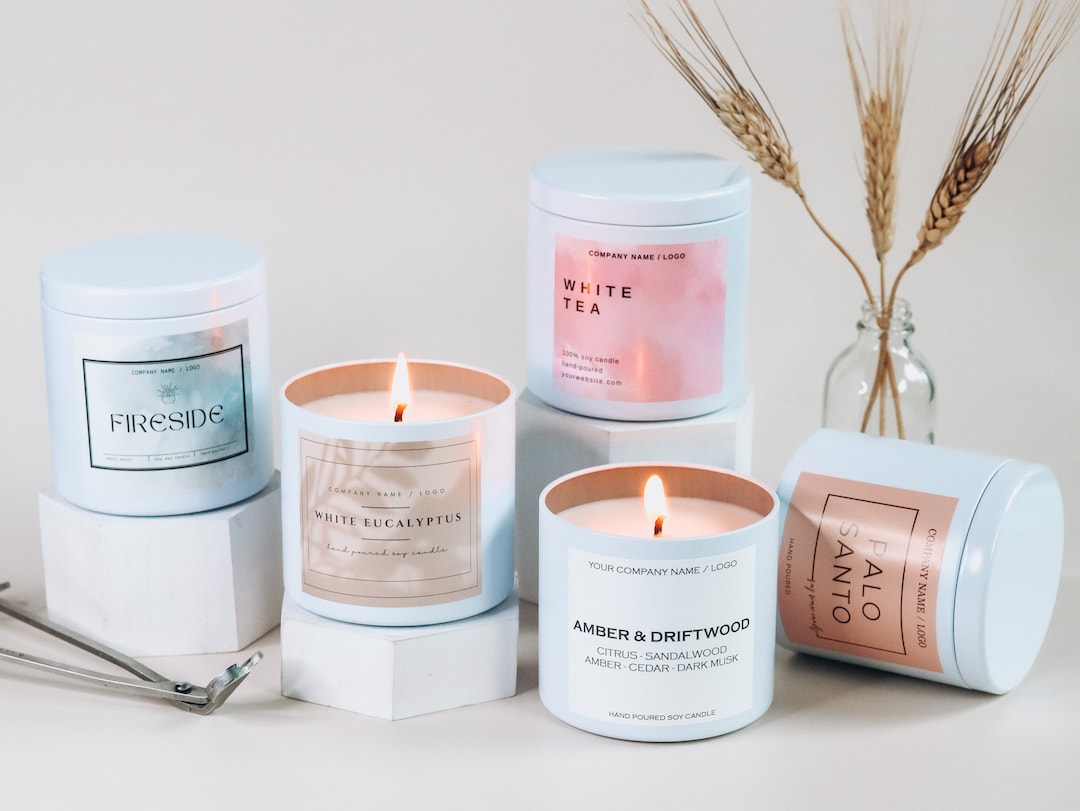 Wholesale Candles Luxury Candles Bulk Candles 9 White Soy Candles Hand Poured Candles Corporate