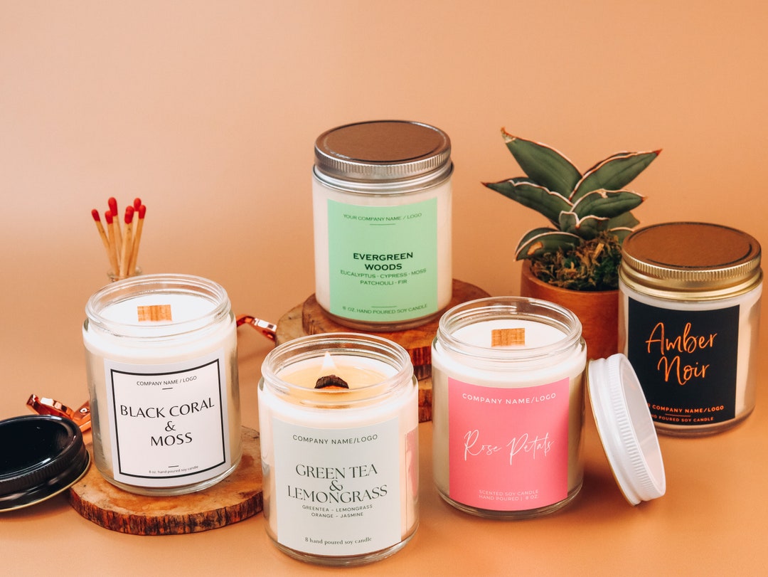 Wholesale Clear Jars Soy Candles With Wooden Wick. Private Label Soy