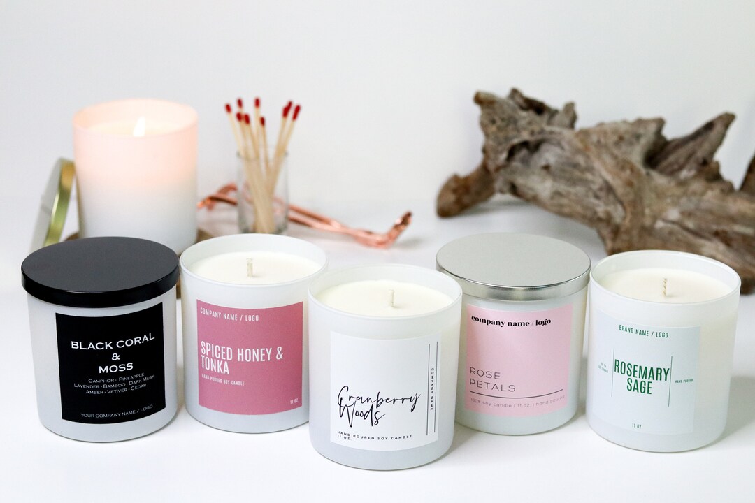 Wholesale 11 Oz. Matte White Soy Candles. Set of 10. Soy Candles for