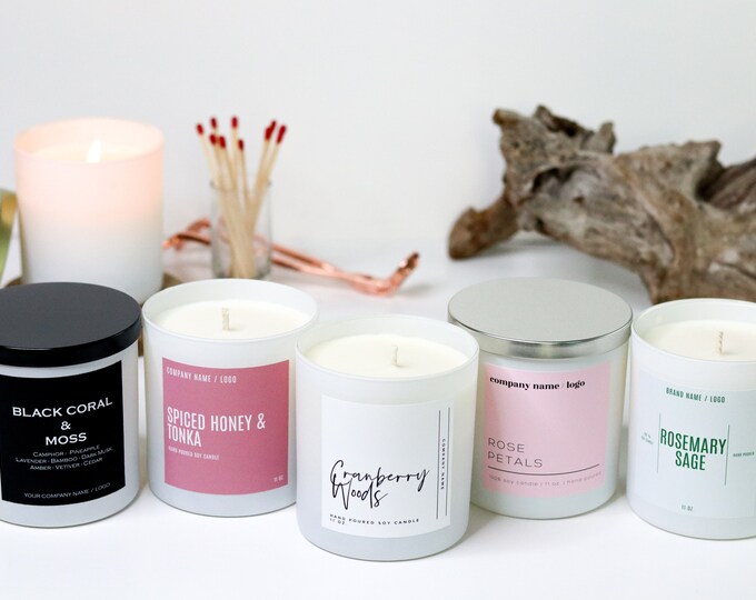 Wholesale 11 Oz. Matte White Soy Candles. Set of 10. Soy Candles for ...
