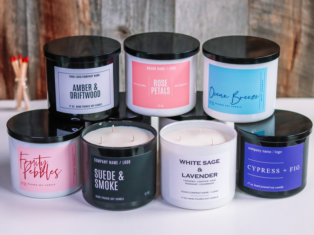 Wholesale 17 Oz. Triple Wick Soy Candles. Set of 12. Soy Candles for