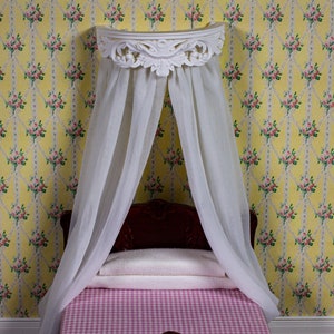 MINIATURE BED CROWN for Dollhouses or Dioramas 1/12 scale &gt;&gt;Style 2&lt;&lt;