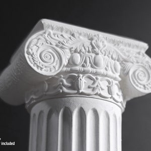 Miniature Scrolling Acanthus Ionic Capital dollhouse column scale column capital 1/12 size