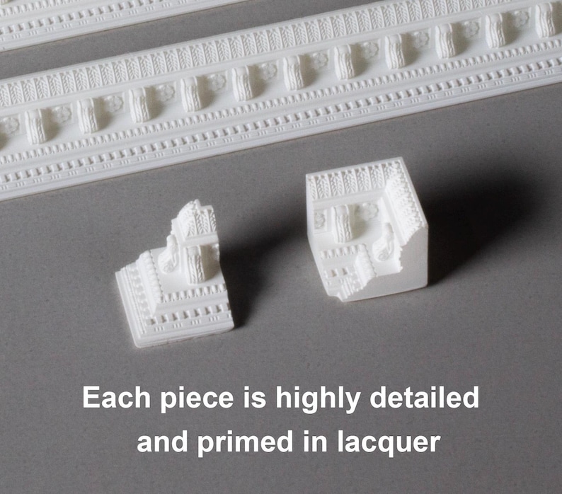 Miniature Highly Detailed Crown Moldings With Matching Corners 1:12 ...