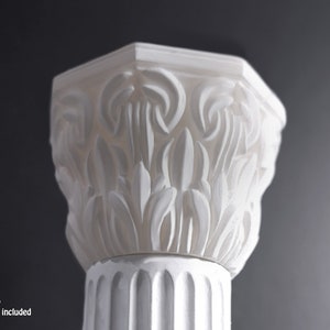 Miniature Foliated Egyptian Capital dollhouse size scale column capital 1/12 size