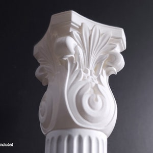 Miniature Papyrus Lotus Capital dollhouse column size scale capital 1/12 size