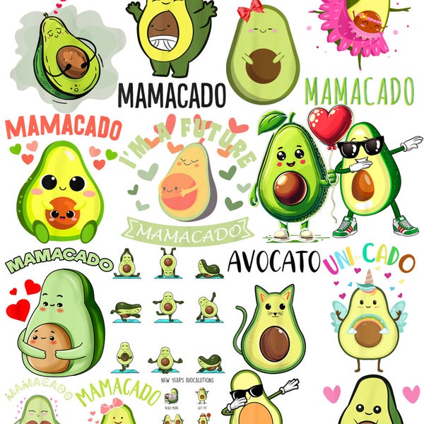 Mamacado Png Bundle, Avocado Png Bundle, Avocado Family Png, Mamacado Png, Pregnancy Png, Couple Png, Baby Shower Gift