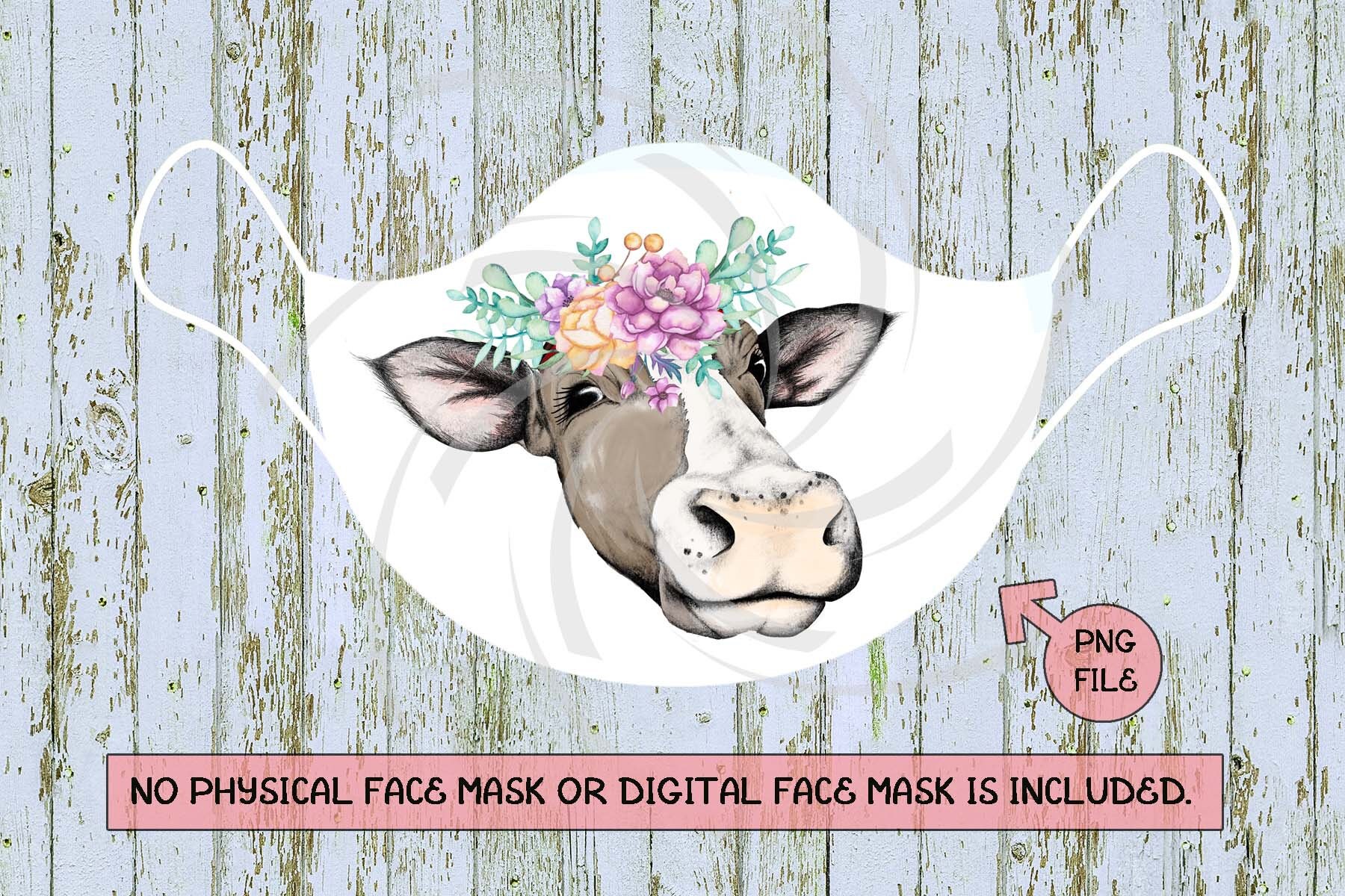 Face mask cow design Printable face mask designs Etsy