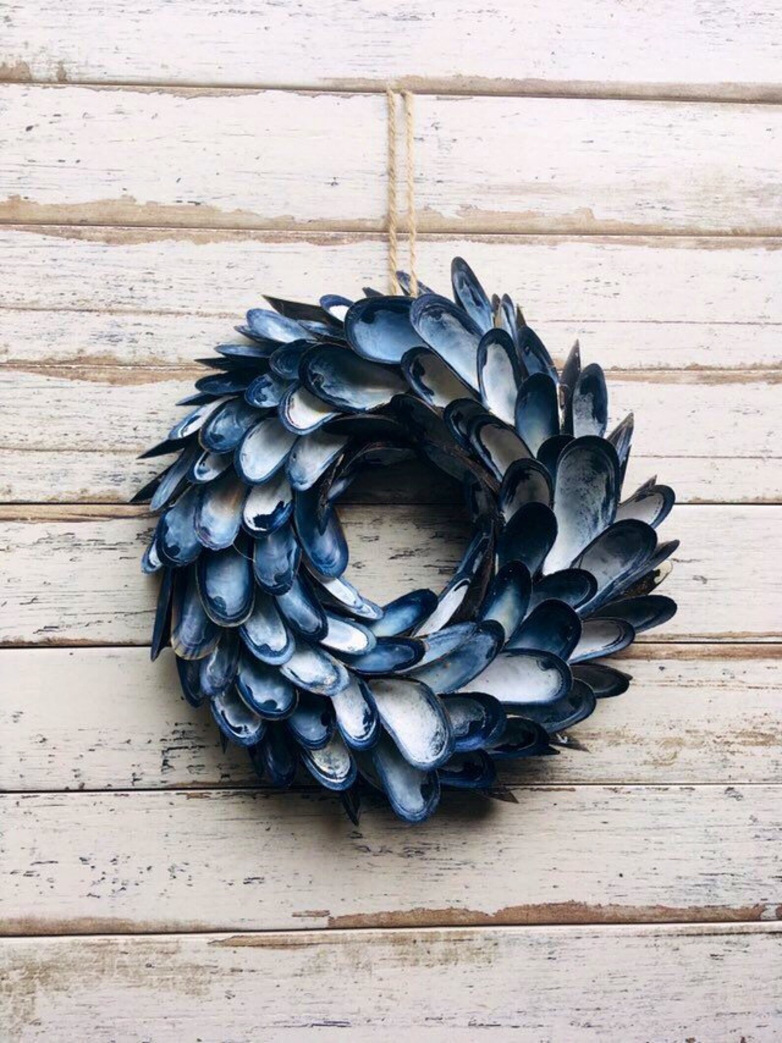 Mussel Wreath Wreaths Made With Seashells Wreaths for Beach - Etsy