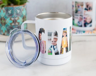 Grandma Travel Mug Personalized with Photo and Keepsake Gift