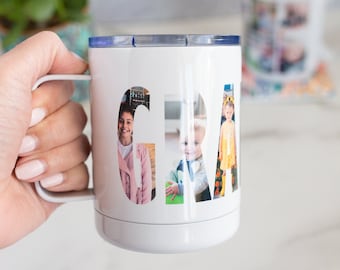 Grandpa Travel Mug Personalized with Photo and Keepsake Gift