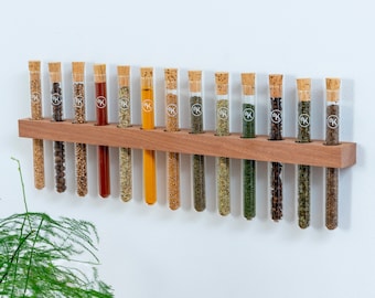 Spice rack with testing tubes, Large