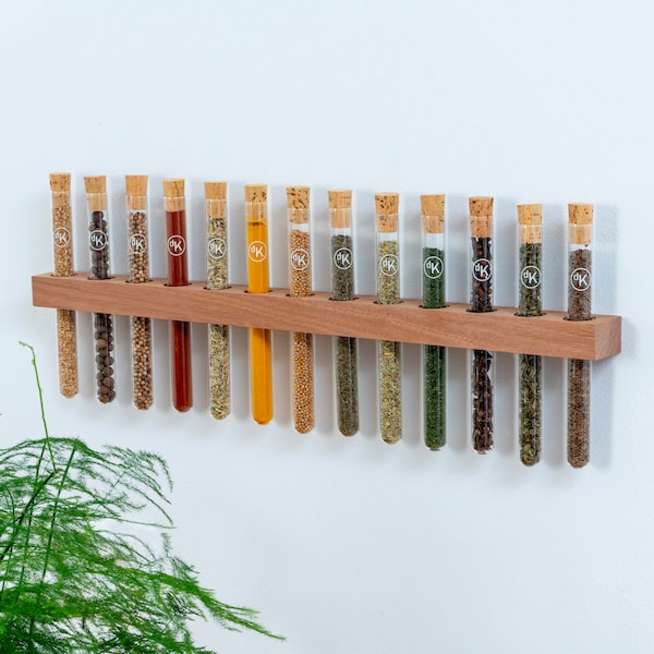 Spice rack with testing tubes, Large