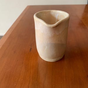 Hand-Built Stoneware Creamer, Minimalist Maple Syrup Pour, Textured Ceramic Pottery