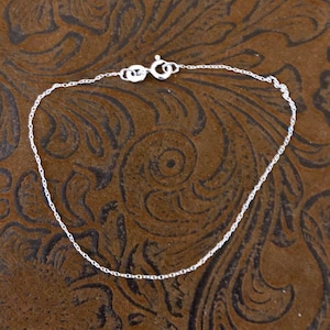Sterling Silver Cable Chain Bracelet                 SS2