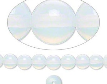 Zee-opaal glaskraalstreng 111