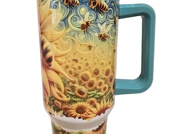 Sunflower Bumble Bee 40oz Tumbler