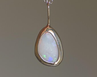 LILY | Solid Coober Pedy Opal pendant / Australian opal necklace / solid white opal