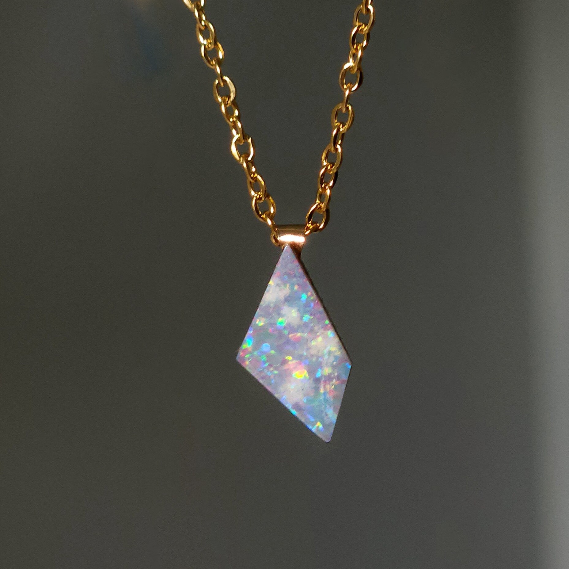 GOLDEN ROSE Genuine Australian Coober Pedy Opal Doublet GOLDEN ROSE Genuine Australian Coober Pedy Opal Doublet