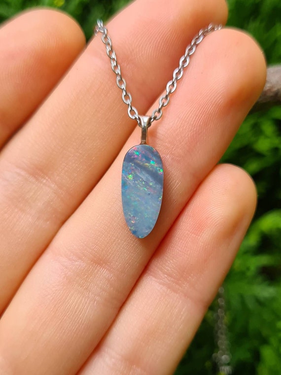 Natural Australian OPAL Doublet Pendant 