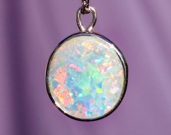 LUMINOUS | Coober Pedy opal doublet pendant / minimalist jewelry / Australian opal / crystal opal necklace