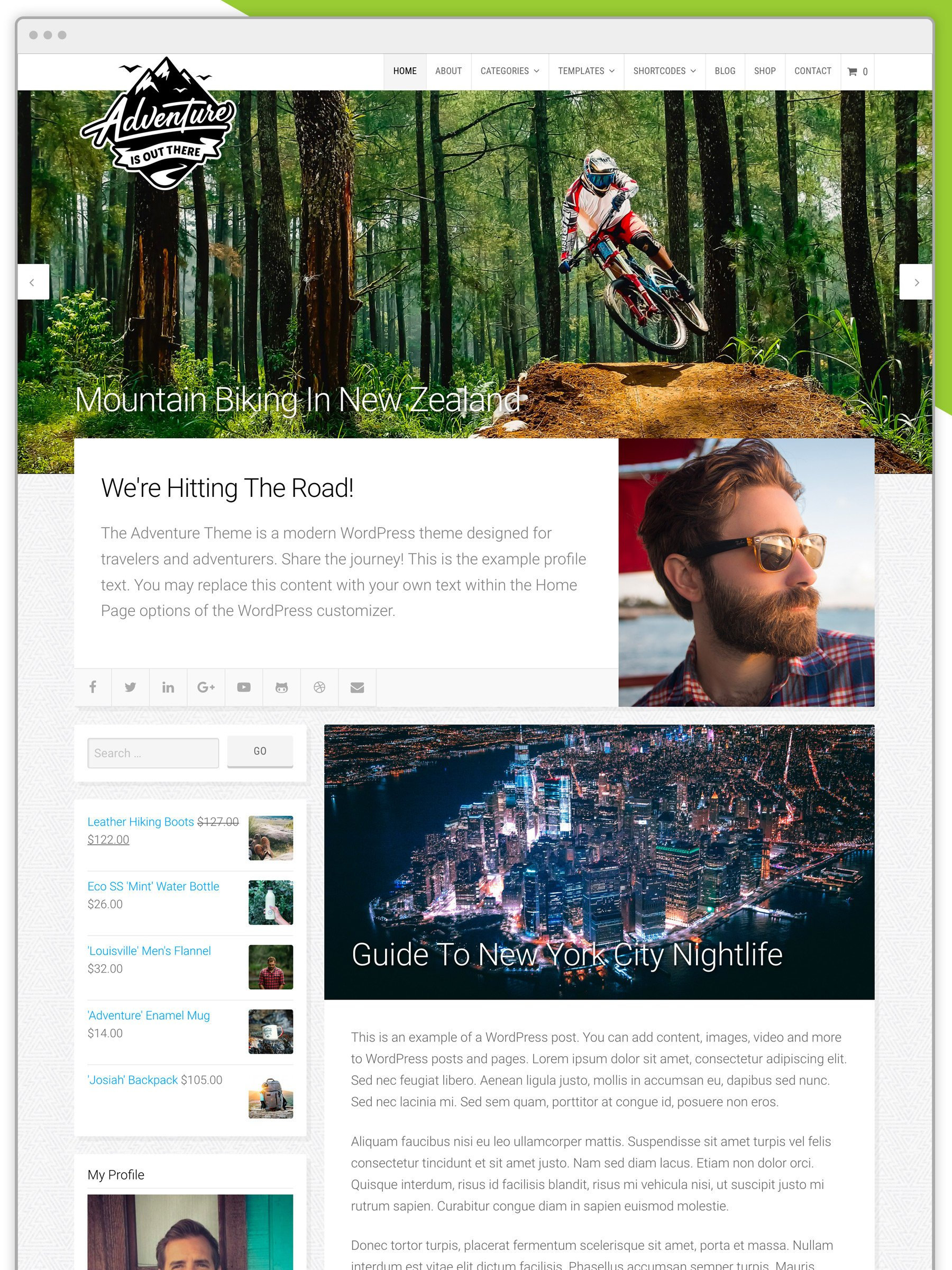 Adventure Theme - Wordpress Website Template for Travelers - Etsy