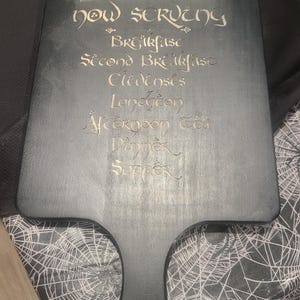 Hobbits now serving cutting board