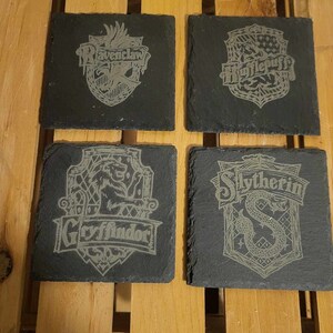 Wizard school crest coasters