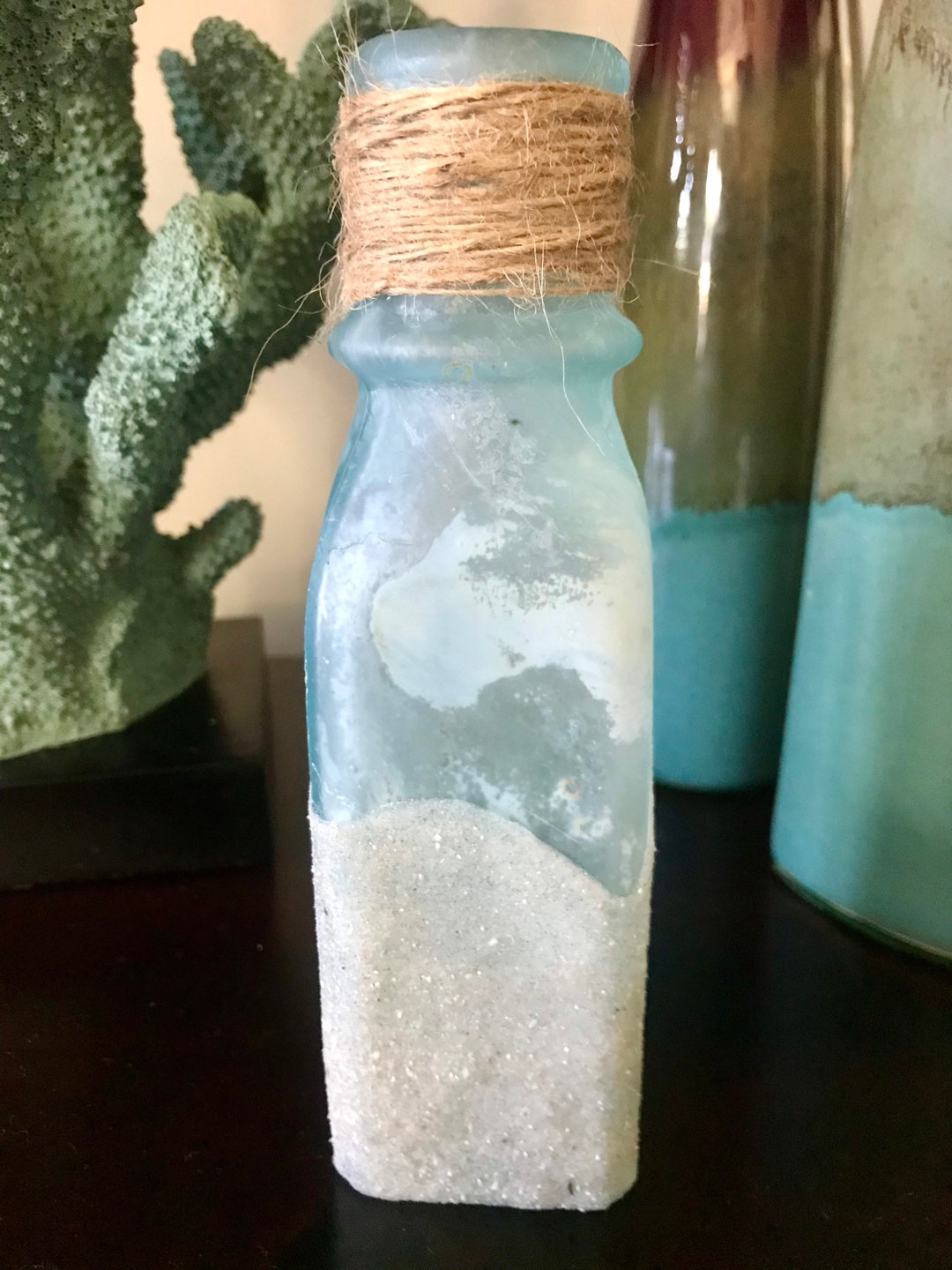 Antique Key West Glass Bottle With Sand 2 Etsy