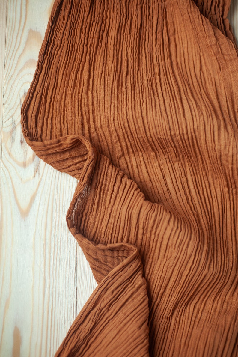 Rust Orange Boho Wedding Cheesecloth Terracotta Table Runner Etsy