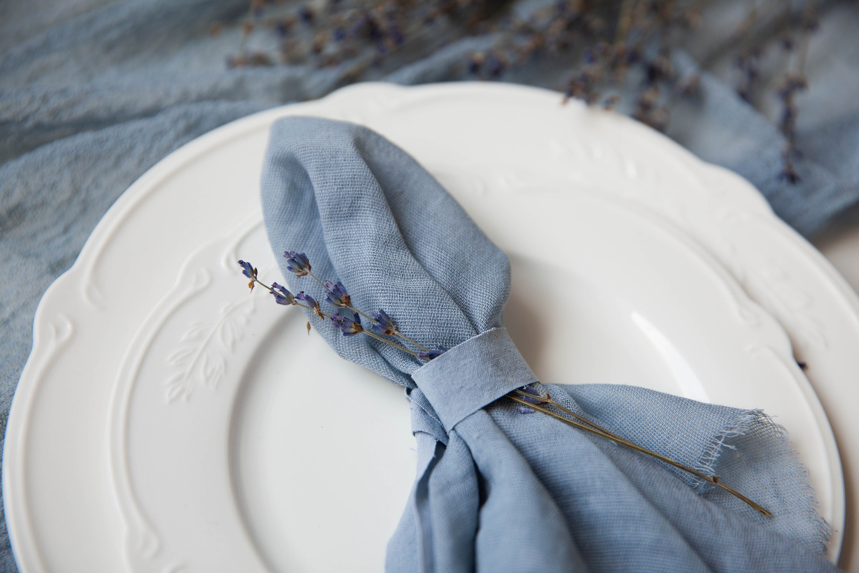 Dusty Blue gauze napkins Rustic Wedding napkins Cheesecloth Etsy