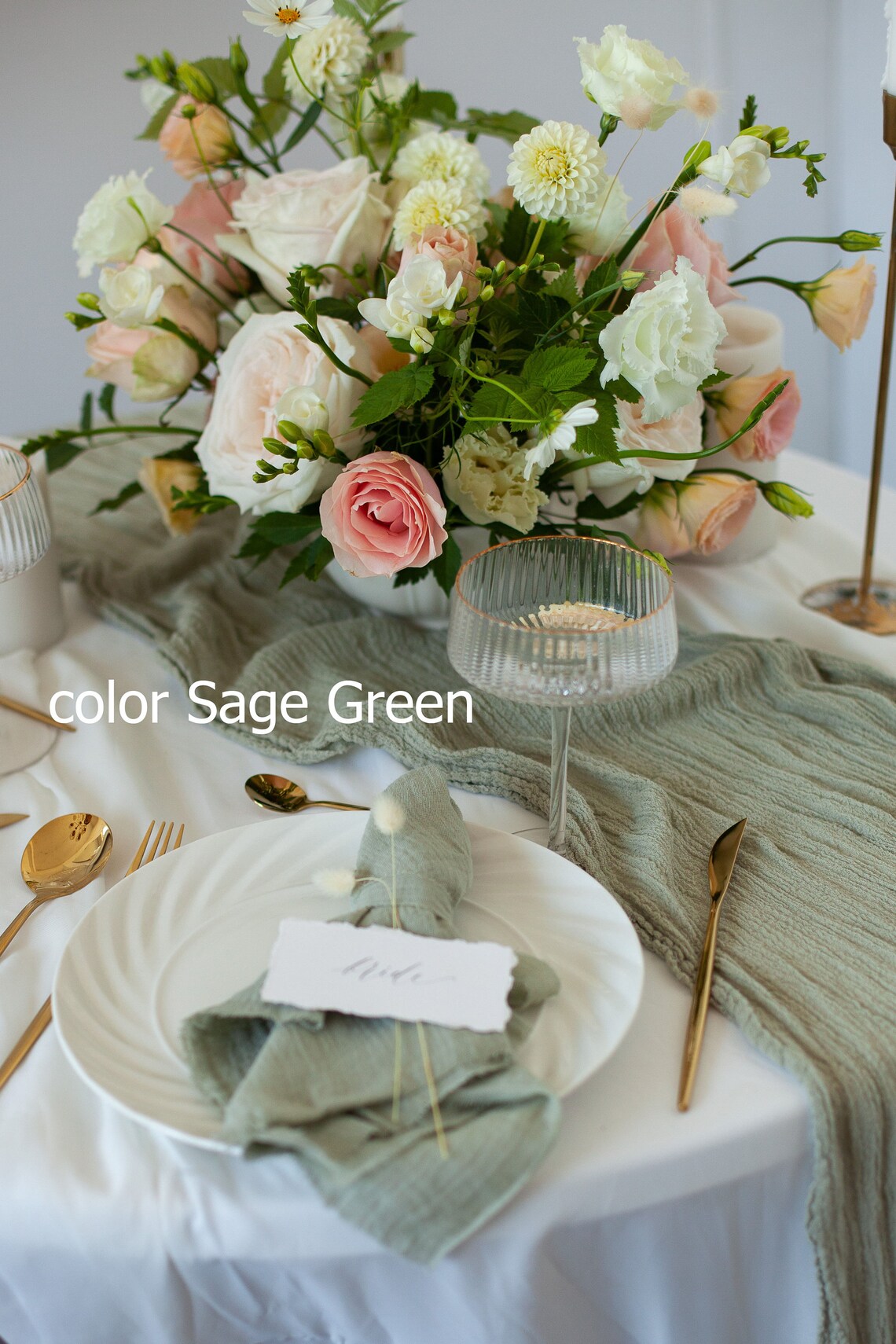 Sage Green Boho Wedding Sage Ceremony Rustic Wedding Arbor Etsy