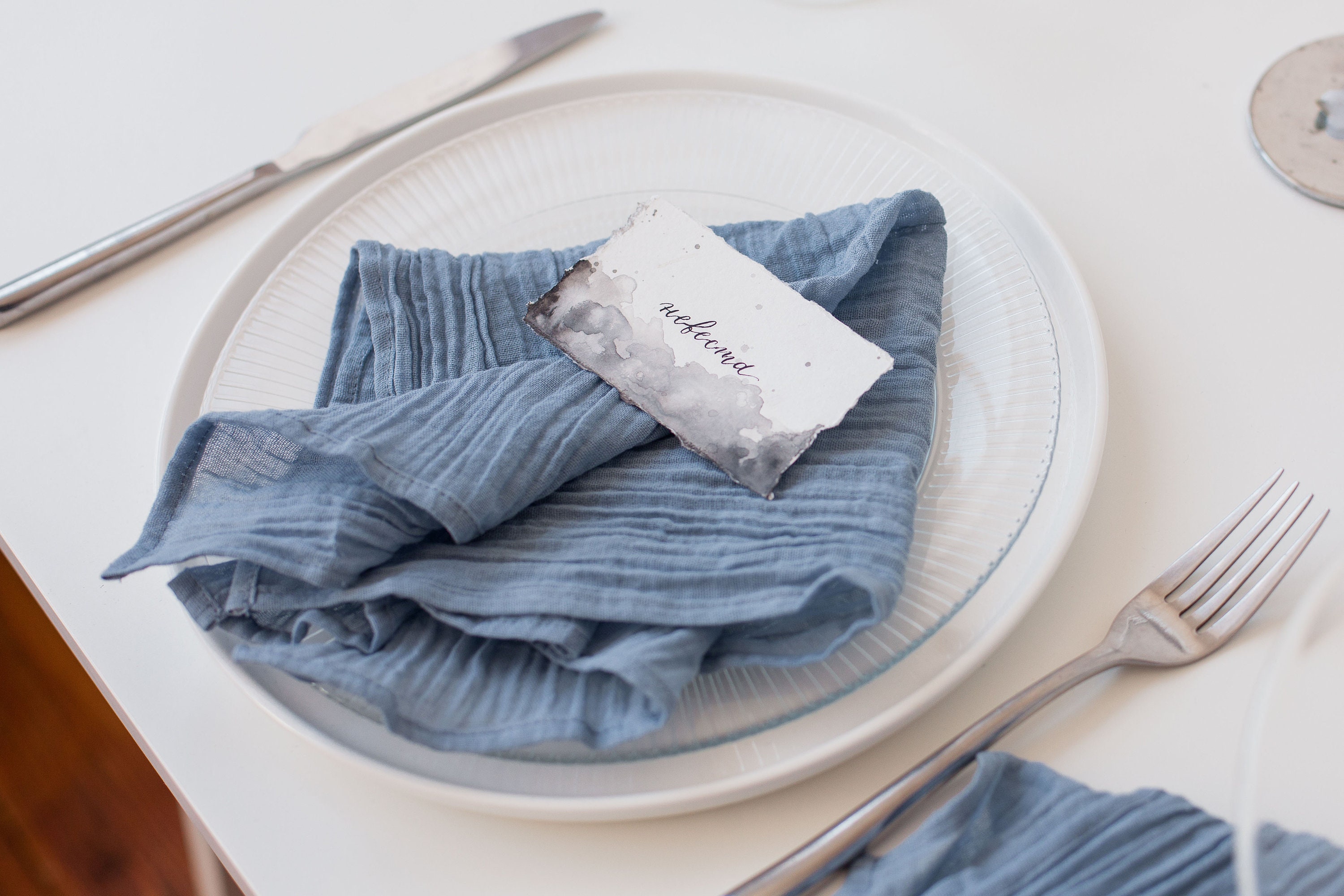 Dusty Blue Gauze Napkins Rustic Wedding Napkins Cheesecloth Etsy UK