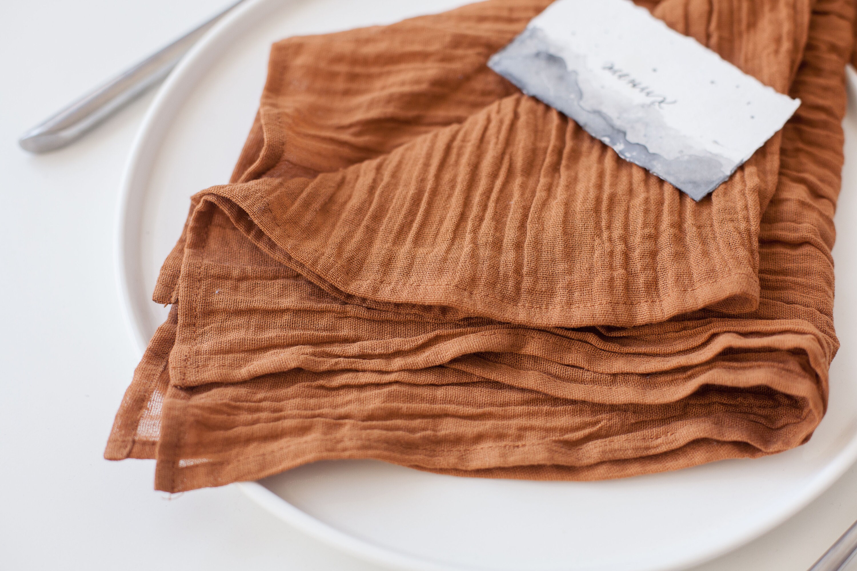Rust Orange Rustic Wedding Gauze Napkins Wedding Napkins Gauze Etsy