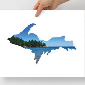 Upper Peninsula Lake Superior Poster | Marquette Michigan Beach Poster, Yooper Art, Michigan Photography, Michigan Wall Decor
