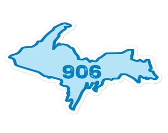Yooper 906 Car Decal | Upper Peninsula Michigan Vinyl Sticker | UP North Yooper Window Decal
