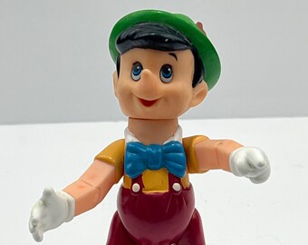 Disney Vintage Pinocchio Articulated Figure  Movable Plastic Toy