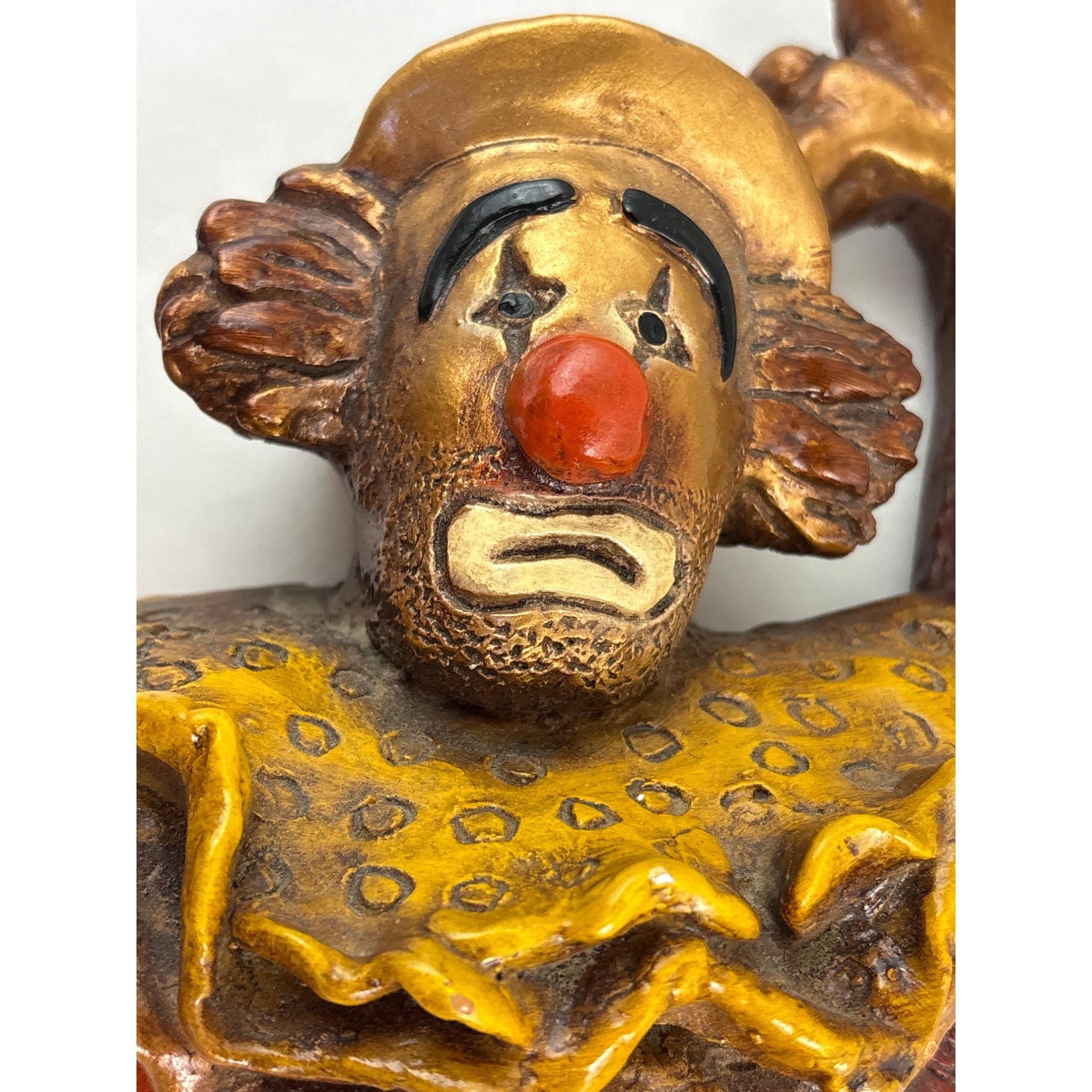 Vintage Chalkware Clown Figurine 21