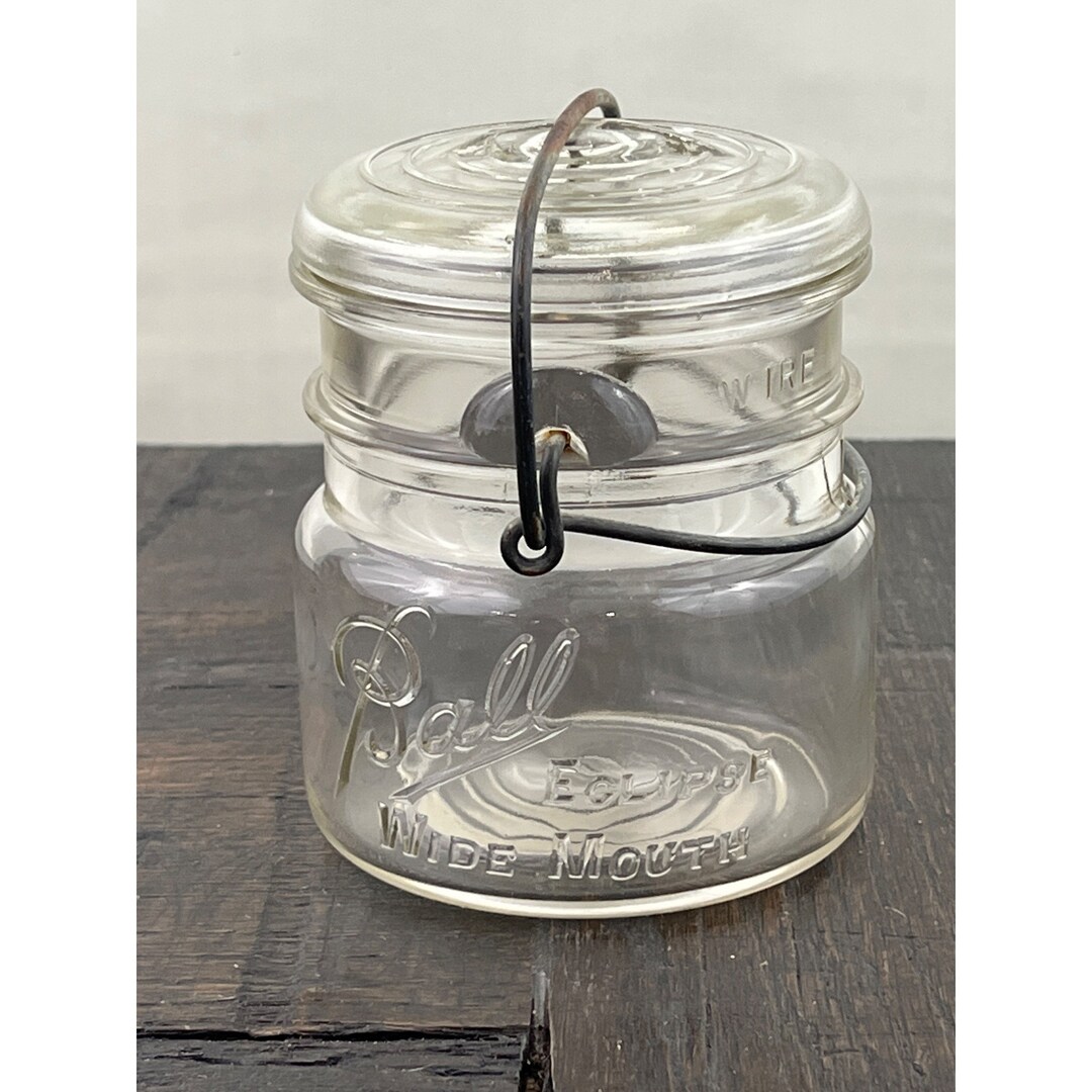 Vintage Ball Eclipse Wide Mouth Round Clear Pint Size 16 Oz Etsy