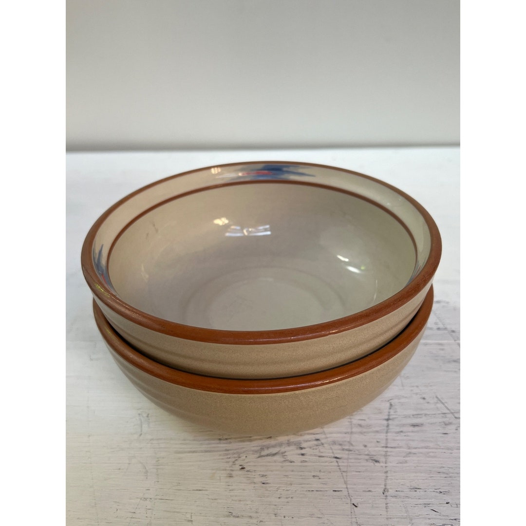 Vintage Noritake Stoneware Raindance 8675 Cereal Bowls 6 Etsy